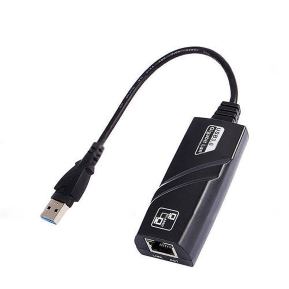 Schnelle Hohe Geschwindigkeit Laptop Zubehör Gigabit Schwarz Übertragung USB 3,0 Zu RJ45 Computer Stecker Und Spielen Einfach Installieren Netzwerk Adapter