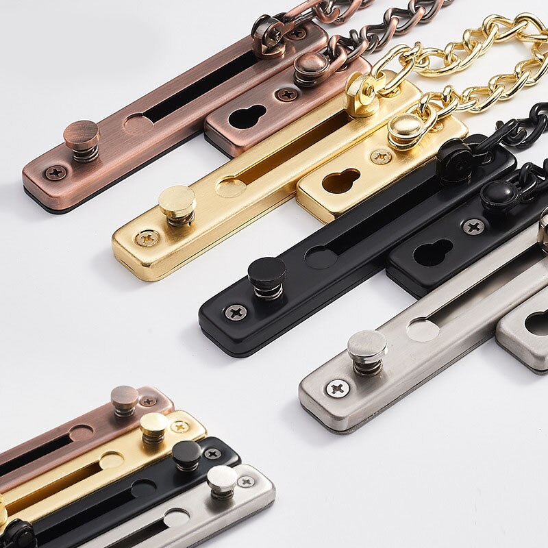 304 Stainless Steel Anti-Theft Door Chain Lock Home Security Guard Bolts Latch for Inside Door GHS99