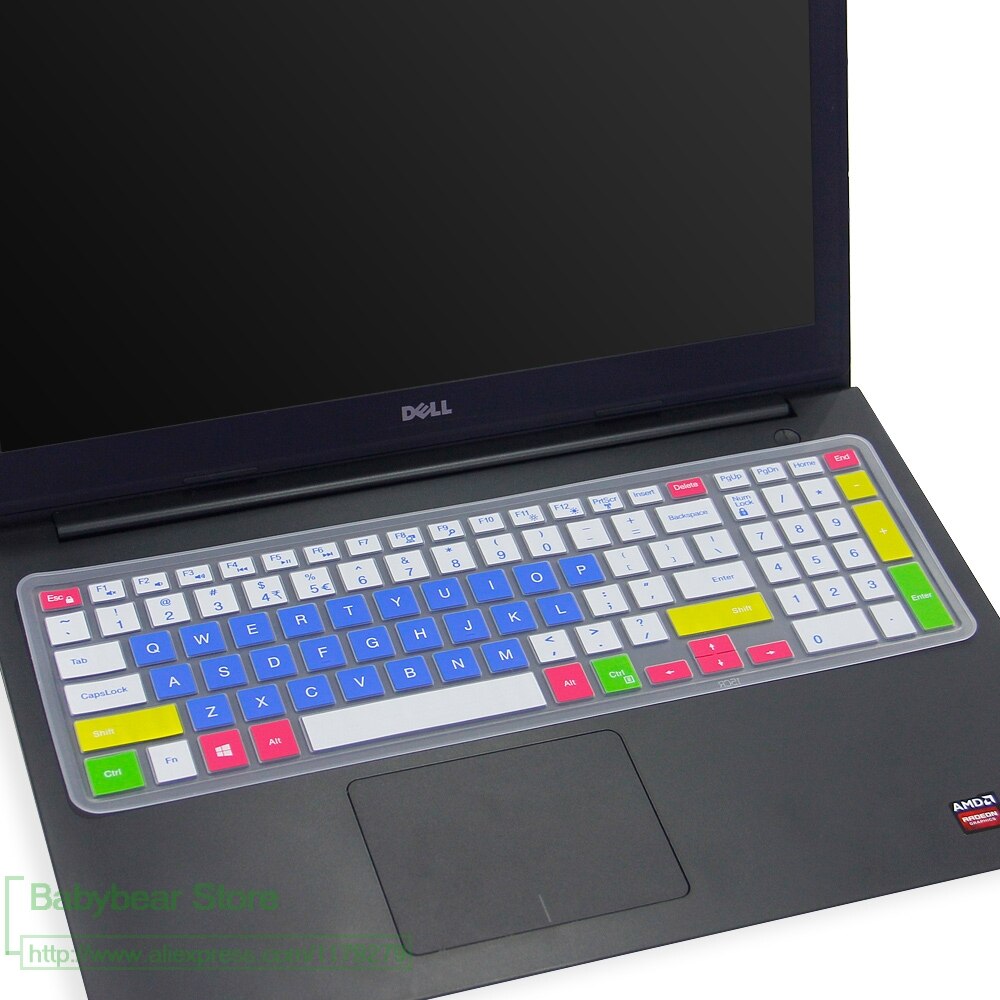 15.6 inch laptop keyboard cover Protector for Dell inspiron 15 7559 7000 3543 3559 3558 5559 3000 5000 15CR series 15cr-4528b: candyblue