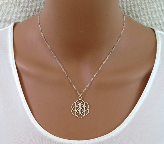Mandala ketting bloem van leven hanger kabbalah sacred geometry ketting voor vrouwen