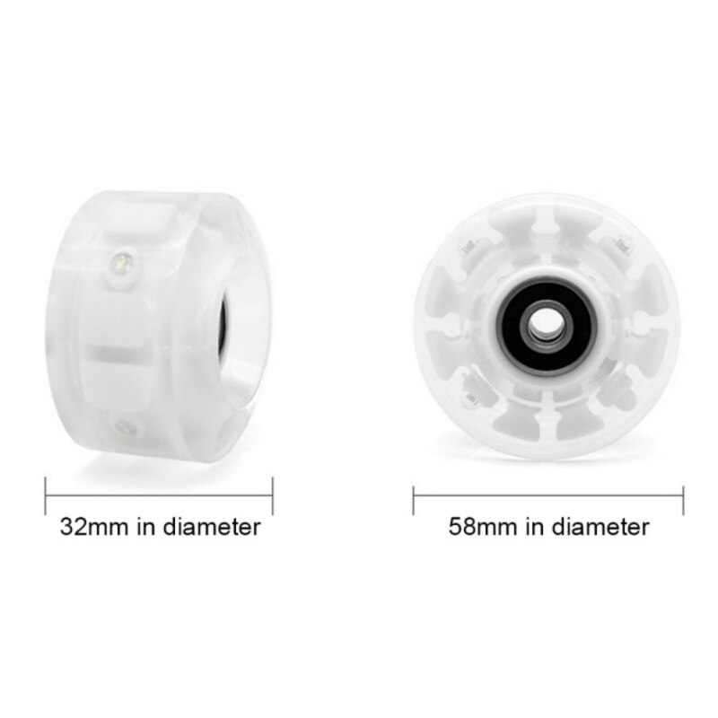 4Pcs Glow Skate Flash Wheel Micro Scooter Flashing Roller Back Rear Skateboard Scooter Ball Roller Wheels