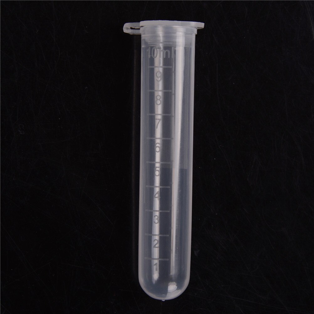 10ML Micro Centrifuge Tube Test Tubing Vial Clear Plastic Vials Container Snap Cap For Laboratory Sample Specimen Supplies 20Pcs