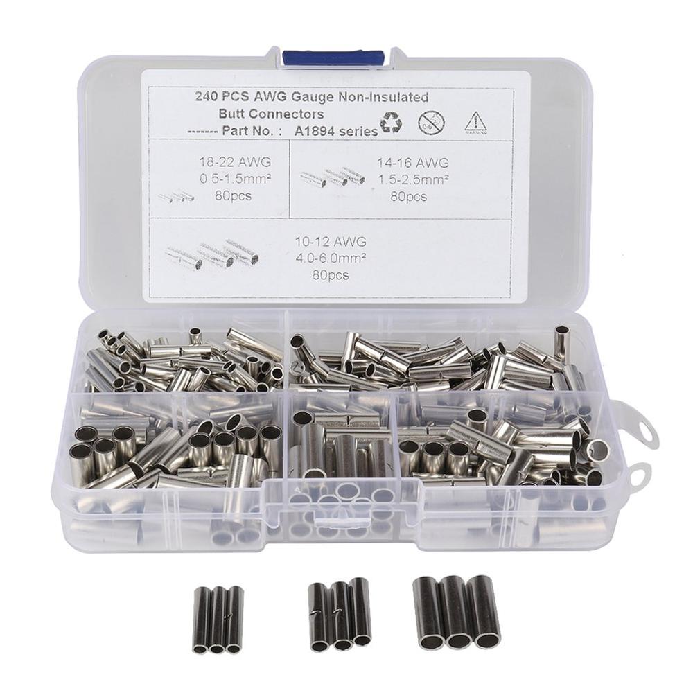 260-teiliges Crimp-Set – Nicht Isolierte Stoßverbinder Für Kabel 22-18/16-14/12-10 AWG