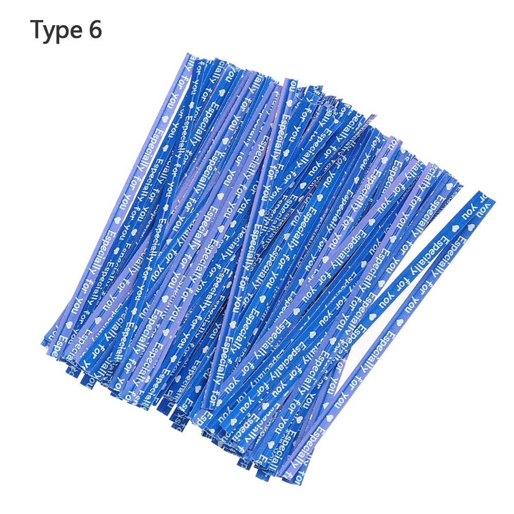 Bolsa para envolver , embalaje de corbata, panadería, de boda, bolsa para galletas y dulces, lazos de giro, especialmente para ti, suministros de herramientas de embalaje DIY, 200 Uds.: Type 6