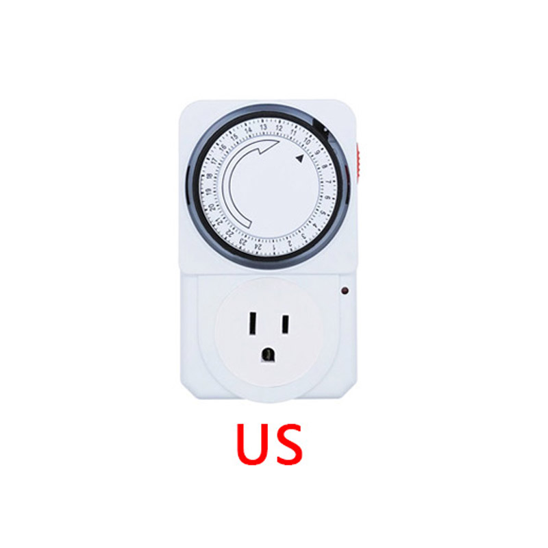 24-Stunden-Zyklischer Zeitschalter, universelle Zeitschaltuhr, mechanischer Timer, 230 VAC, 3500 W, 16 A, UK, EU, CN, uns-Steckerschalter: Gold