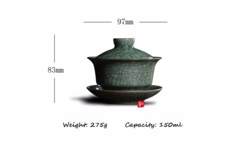 [grandness] longquan celadon porselen gaiwan kina tekopper knitrende glasur tekanne drinkware 150ml