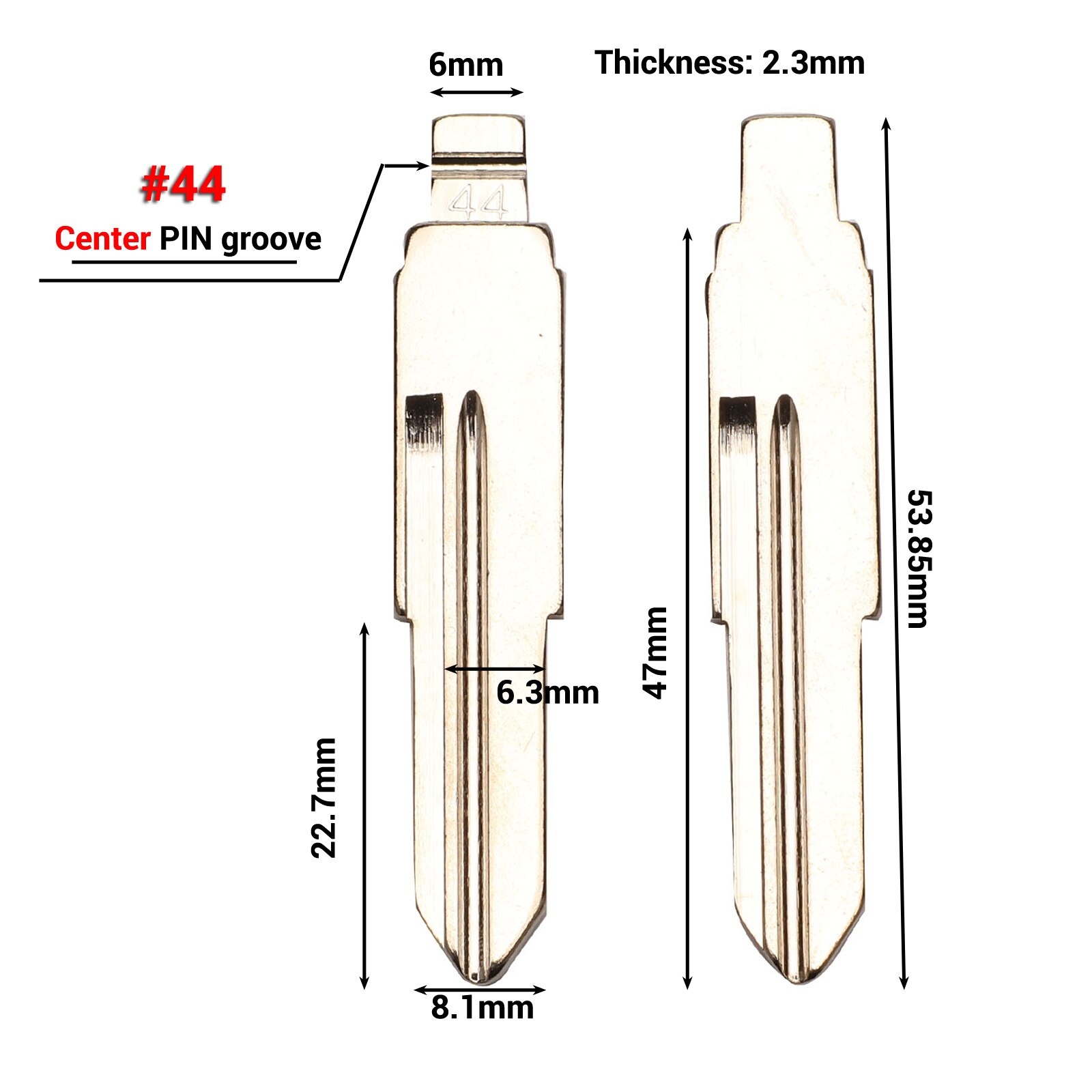 jingyuqin Flip KD key Blank for CHERY A3 A5 FULWIN TIGGO E5 A1 COWIN EASTER QQ3 QQ6 A21 S21 43 44 51 55 59 63 78 84 154 blade: No.44