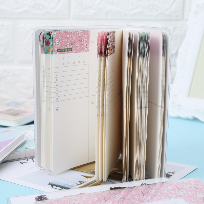 Bonito diario cuaderno planificador semanal Agenda calendario suministros escolares