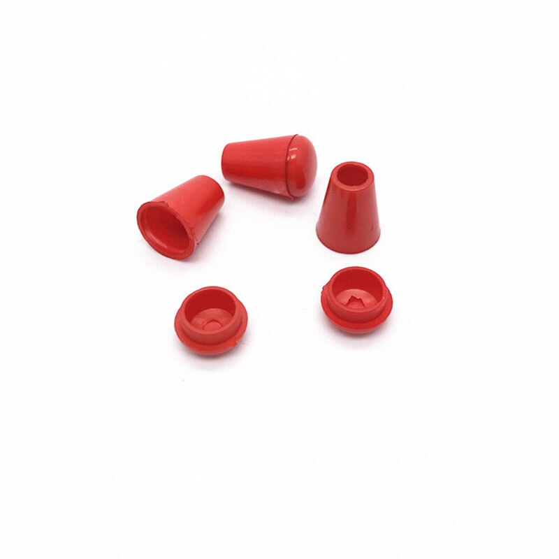 Meetee 50pcs Plastic Rope Stopper Cord End 14mm for Hat Clothing Pants Waist Belt Drawstring Rope Buckles DIY Accessories DY207: red