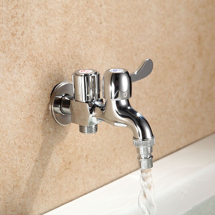 Wall Mounted Tap Multifunction Washing Machine Taps 4'' interface