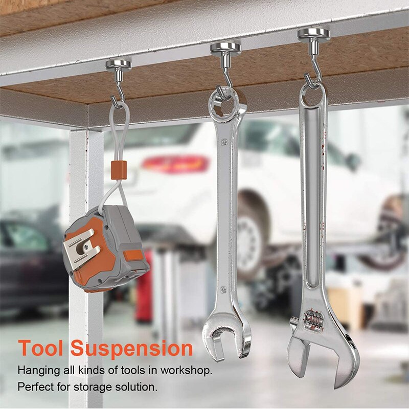 Crochet magnétique puissant, crochet magnétique lourd, crochet de suspension mural, cuisine réfrigérateur garde-robe outils de rangement ménagers 10 pièces