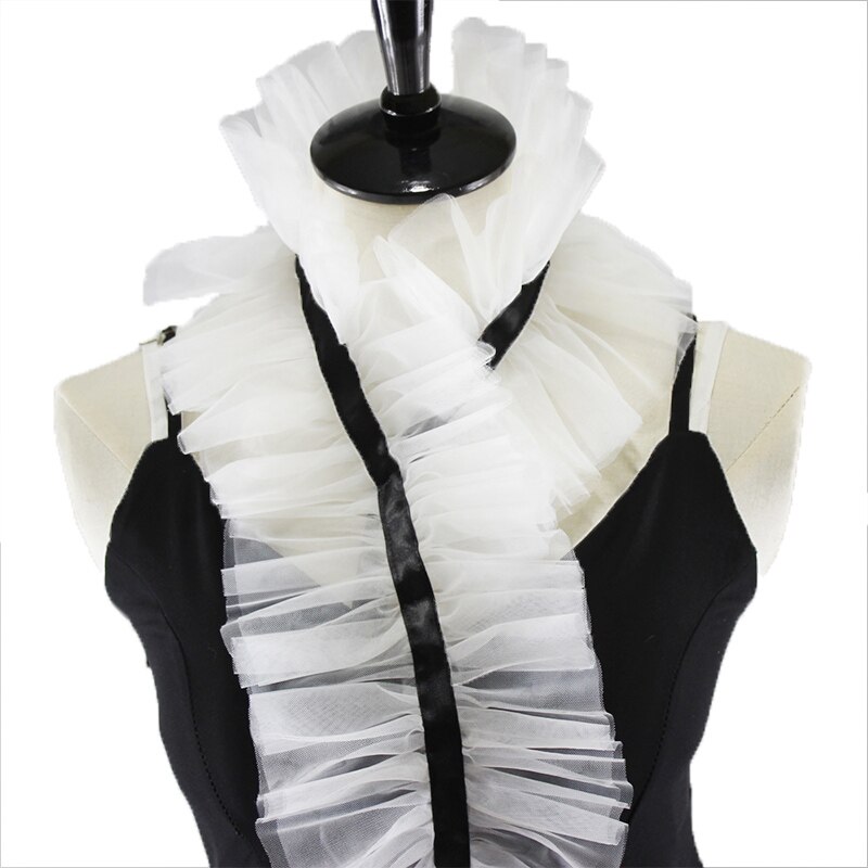 Gotisk middelalder ruff krage vintage hals ruffled krager kostymer tilbehør håndlaget