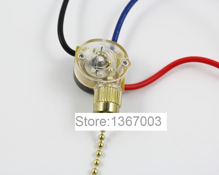 Interrupteur rétro à tirette pour plafonnier, 3 fils, Double commande, 3a, 110/220v