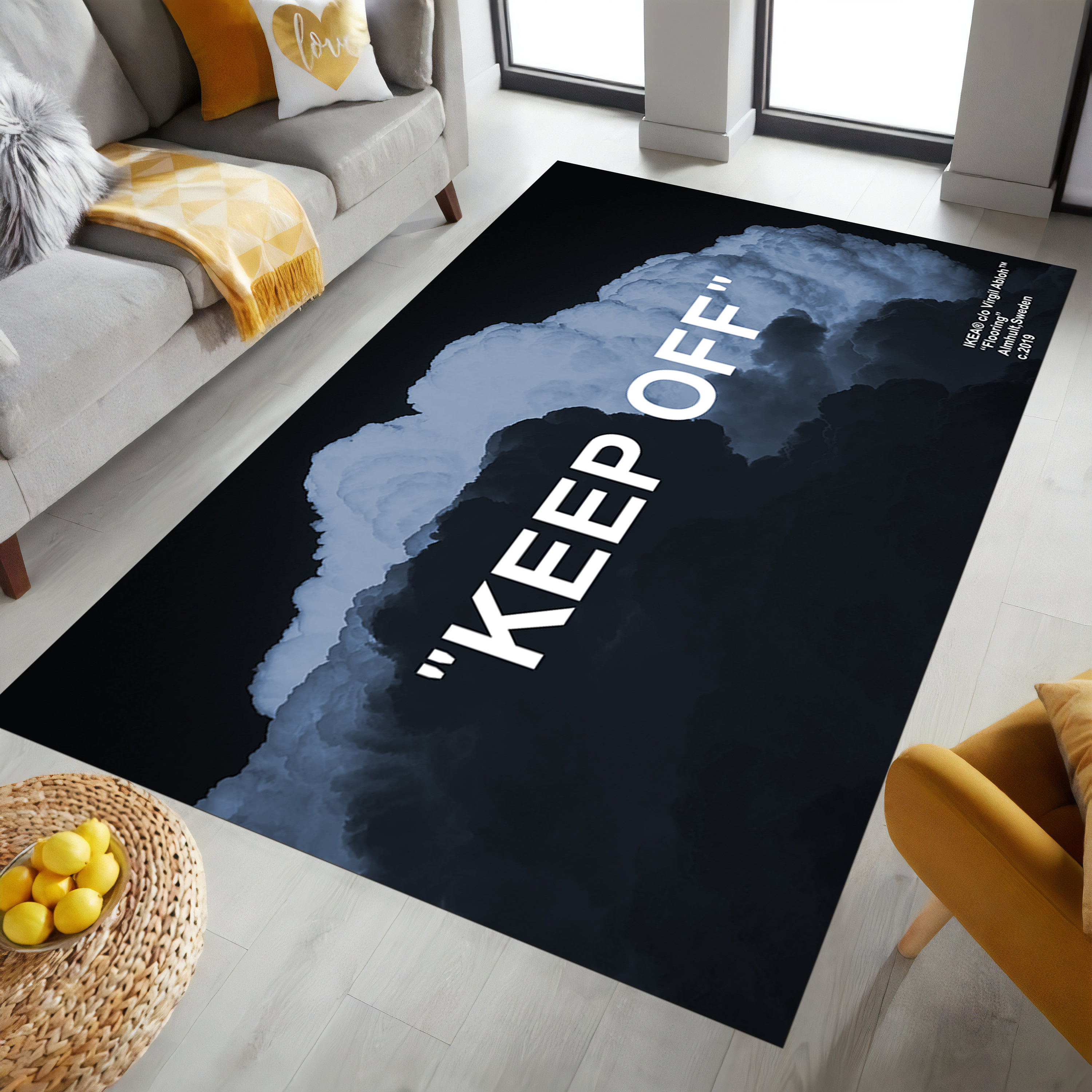 Blijf tapijt Blijf wolken tapijt traditioneel abstract tapijt woondecoratie tapijt modern populair tapijt antislip tapijt gebied tapijt: 150X220cm / WHITE