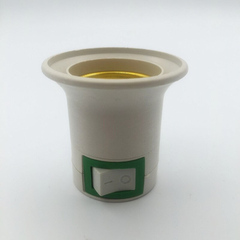 1PC Practical White E27 LED Light Socket To EU Plug Holder Adapter Converter ON/OFF For Bulb Lamp YRX