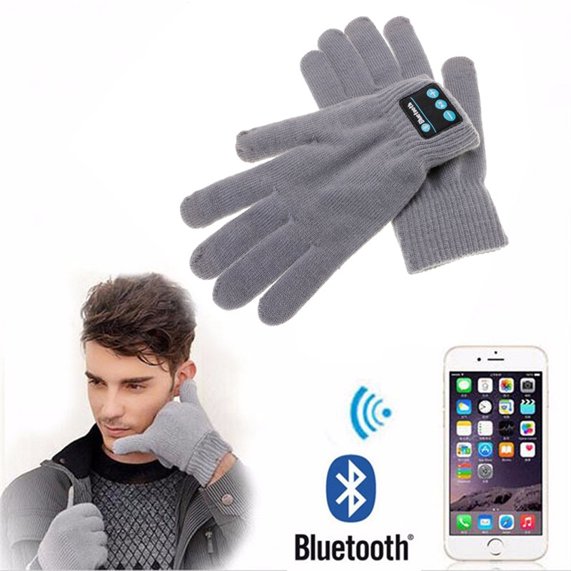 Oplaadbare Draadloze Bluetooth Handschoenen Vrouwen Mannen Winter Gebreide Warme Wanten Call Talking Touch Screen Handschoenen Mobiele Telefoon Pad