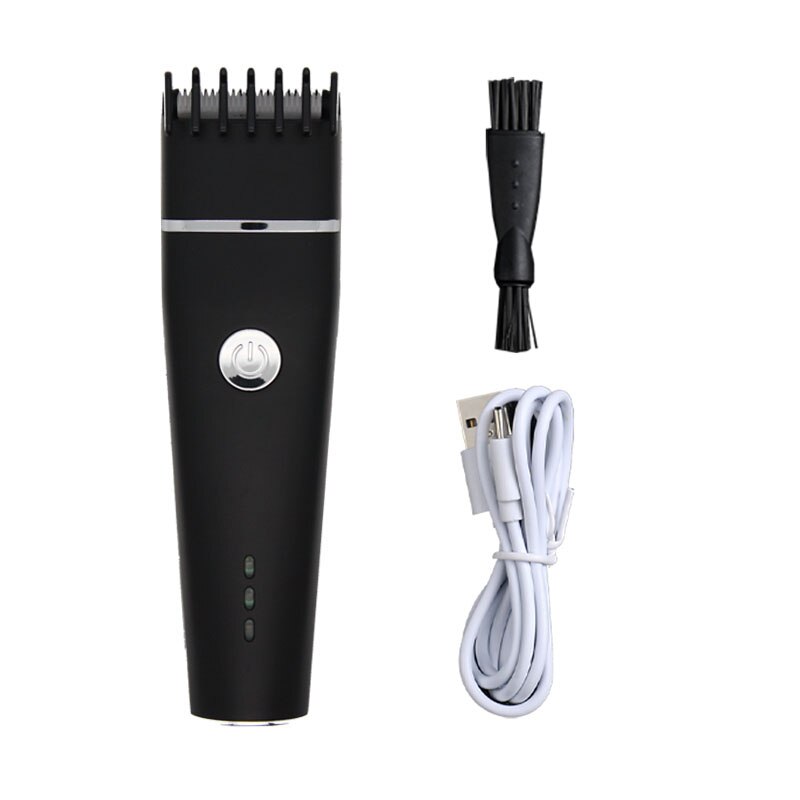 Hair Trimmer Digital Usb Rechargeable Hair Clipper for Men Hair Cutter Barber Machine Haircut Ceramic Blade Razor: Black