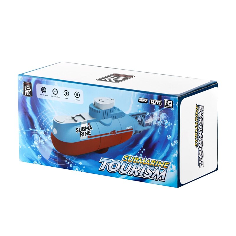 Mini Rc Submarine Afstandsbediening Boot Waterdicht Duiken Speelgoed Simulatie Model Zwemmen Voor Kids Jongens Meisjes
