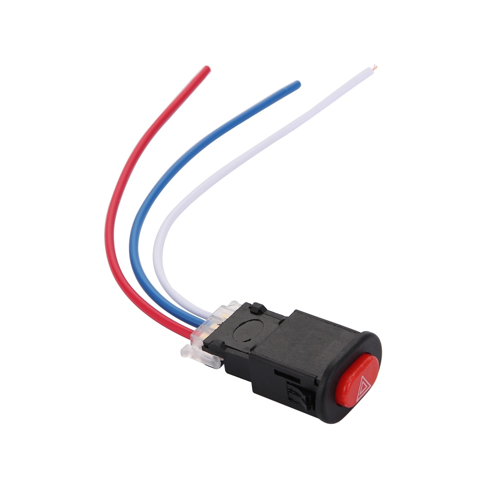 1 interruptor de luz de peligro de motocicleta doble advertencia de señal de emergencia con 3 cables de bloqueo accesorios de motocicleta