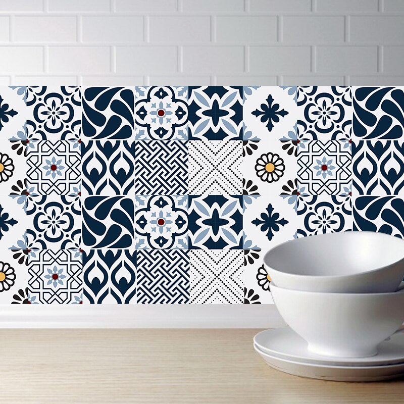 100 x 20cm flise klistermærker vandtæt badeværelse køkken wall stickers selvklæbende morroco backsplash fliser murstensindretning