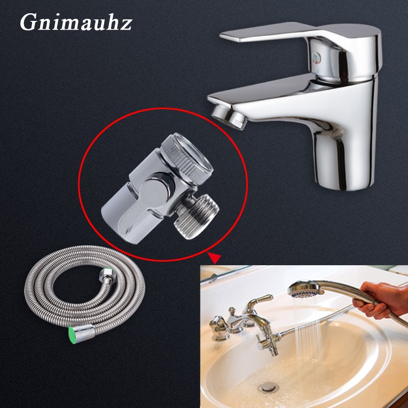 Förkromad koppar handfat kran luftare  f22 m24 g1/2 " avledningsadapter för toalett bidé spruta dusch tvättmaskin nippel