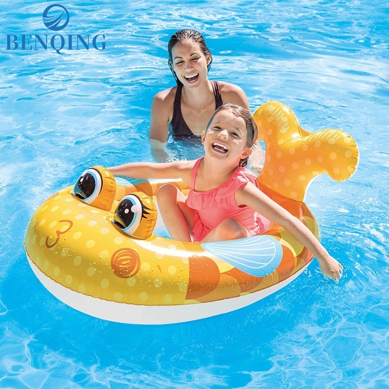 BENQING freundlicher Wasser Spielzeug Schwimmen Kreis Karikatur Sitzen Kreis freundlicher Schwimmt Achselhöhle Kreis Yacht Baby Sitz Kreis WJ212