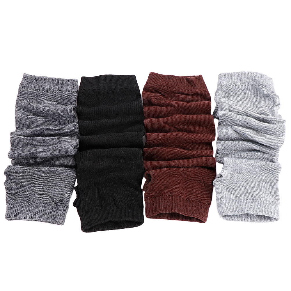 Mitaines tricotées sans doigts, 1 paire, mitaines longues, automne hiver, gants plus chauds, extensibles, unisexe, Crochet, demi-doigt