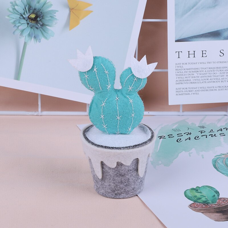 Meian Kit de punto de aguja no tejido para suculentas, Cactus, fieltro de lana, fieltro de corte de aguja, paquete de conjuntos de manualidades Diy: HJG00134