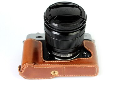Nouvelle Version de luxe sac photo étui en cuir pour Fujifilm XT10 XT20 XT-20 XT30 XT-30 couvercle de Charge directe + fond de la batterie ouvert: 5