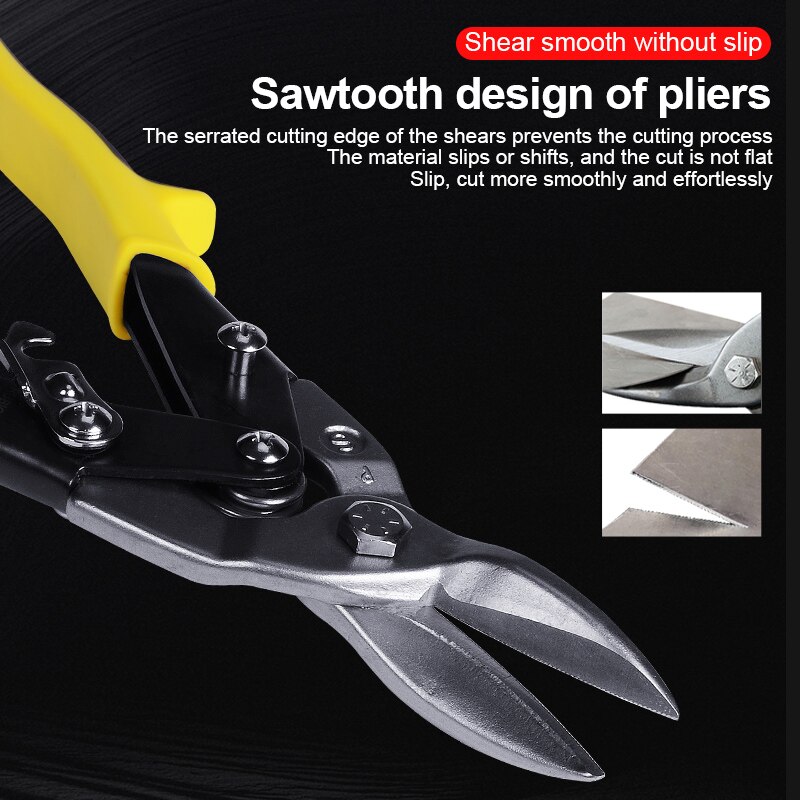 Aviation Scissor Tin Snips Metal Snip Iron Plate Cut Shear Industrial Work Metalworking Iron Cutter Hand Tool
