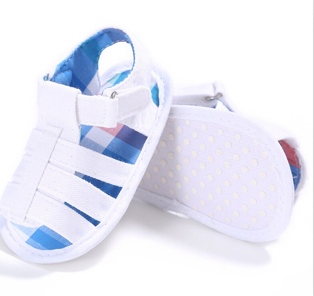 Mode Baby Boy Zachte Sandalen Zomer Sportschoenen Baby Peuter Schoenen Mode Zachte Baby Jongen Schoenen: WHITE / 0-6 months