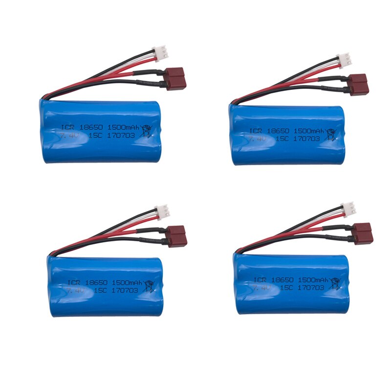 7.4V 1500mAh high-discharge 15c 18650 2S 12428 RC Car model aircraft Helicopter 7.4 V lithium batteries: Yellow