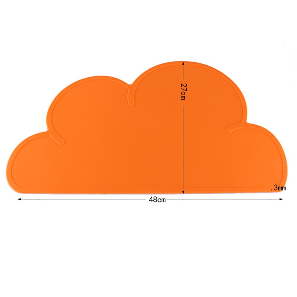 Portable Cloud Shaped Silicone Placemat Children Baby Plate Mat Waterproof Tableware Heat Resistant Bowl Pad Home Dinner Tools
