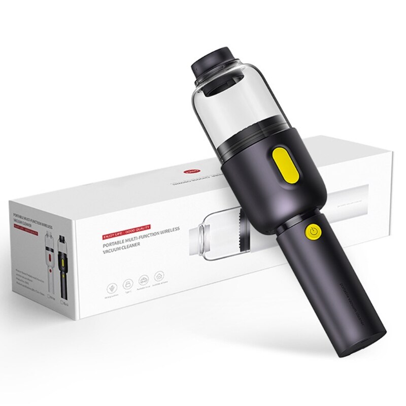 2022 Handheld Cordless Car Vacuum Cleaner Rechargeable Mini Dust Collector Remover: Black