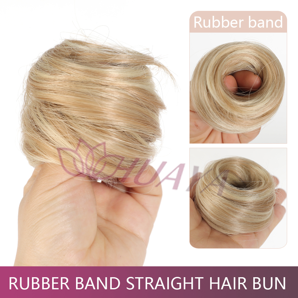Moño desordenado, extensión de moño recto, Mini banda de goma, moño para el pelo, peluca de Donut sintética, accesorio, moño Updo: T4/27/30