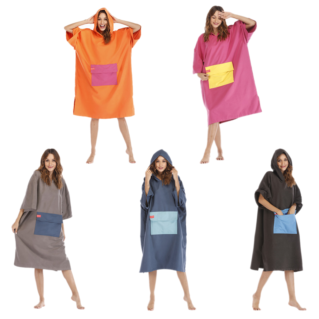 Surf Changing Robe Beach Poncho Microfiber Bathrobe Bath Towel