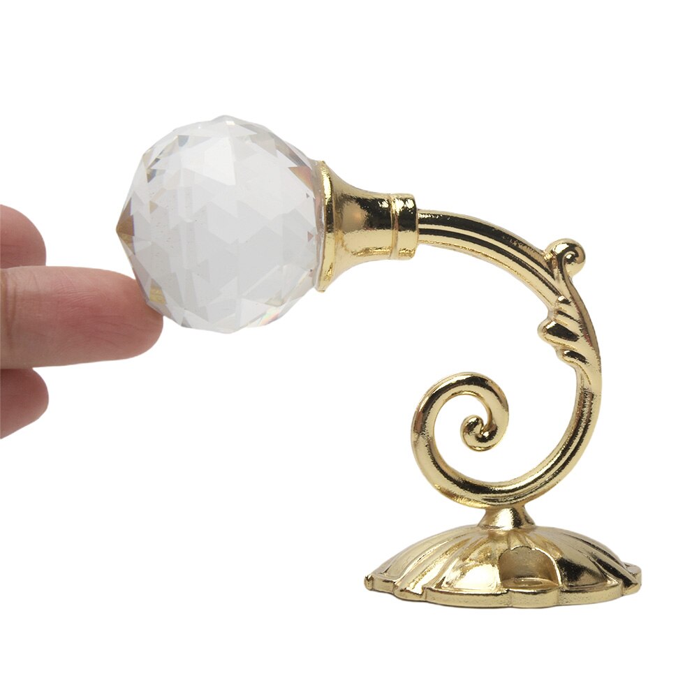 Metal Crystal Glass Curtain Holdback Wall Tie Back Hooks Hanger Holder