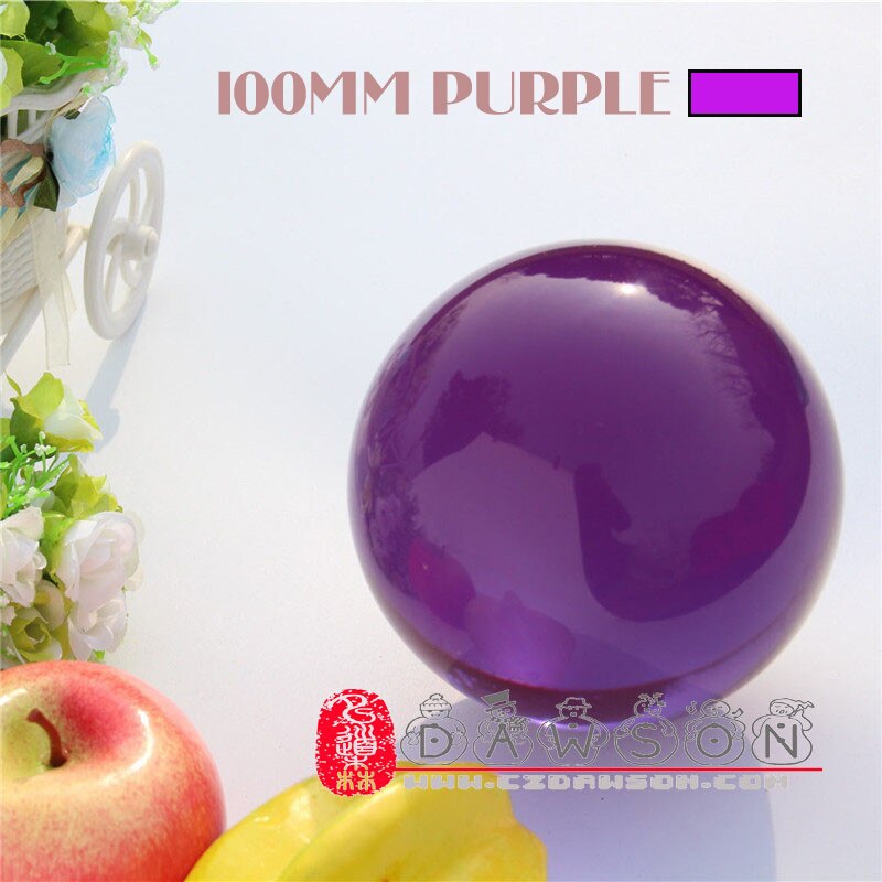 3.94 zoll große 100mm violette kristall-kontaktjonglierbälle aus acrylmaterial, feng shui, requisiten für schießübungen