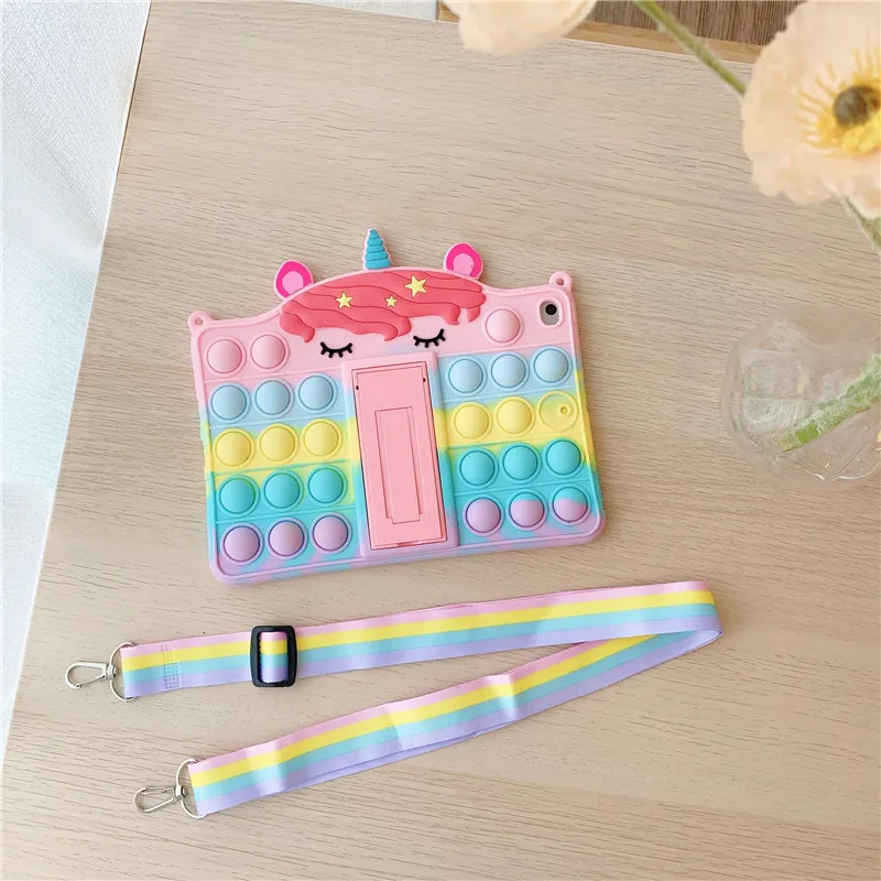 Funda para niños para iPad 9,7 5th 6th 7th 8th 9th 10,2 Pro 11 2024 Mini 6 Air 1 2 3 10,5 10,9 10th 2022 funda con soporte de silicona: Eighteen / Verde