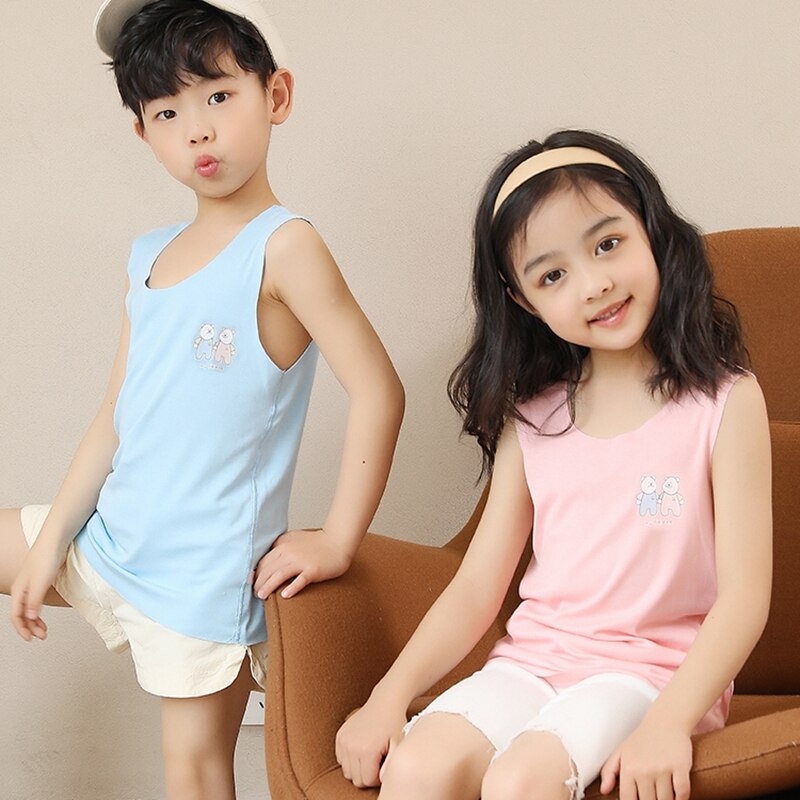 Baby Jungen Mädchen T-shirt Kinder Sommer Weste Top Ärmel Modal Baby T Kleinkind Leibchen Atmungs Tank Shirt Kid Kleidung