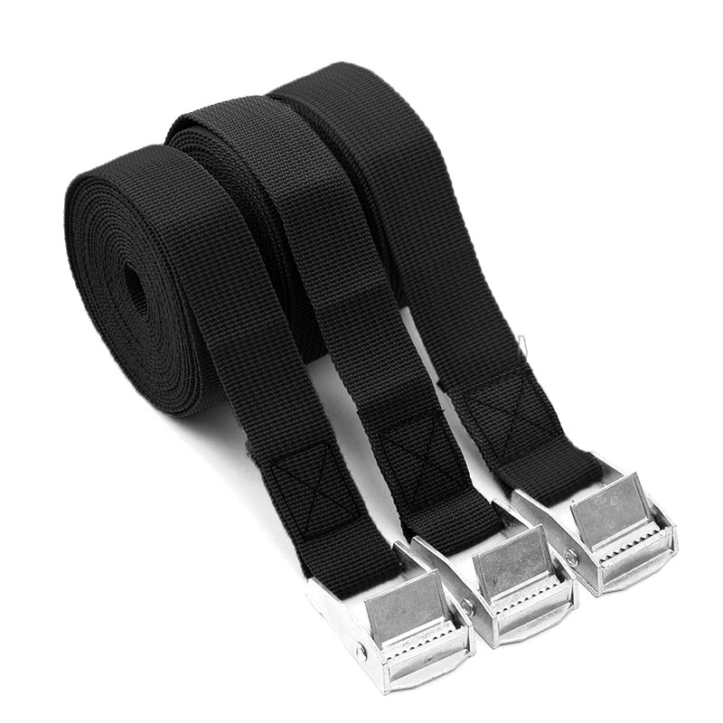 3M * 25Mm Auto Spanning Touw Tie Down Strap Sterke Ratchet Riem Bagage Tas Lading Sjorren Met Metalen gesp Sleepkabel