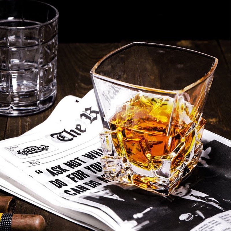 Whiskey Glasses,Old Fashioned Whiskey Glasses, Scotch Whisky, Bourbon, Cocktails, RUM, Durable Bar Spirit Glass
