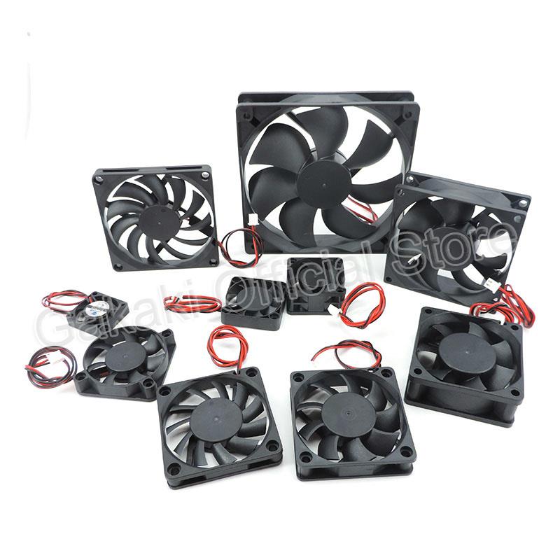 4010 12025 8010 30mm dc 5V 12V 24V ventilador de refrigeración caja de Motor sin escobillas silencioso 40MM 50MM 60MM 70MM 80MM 90MM 120MM para impresión 3D 2PIN