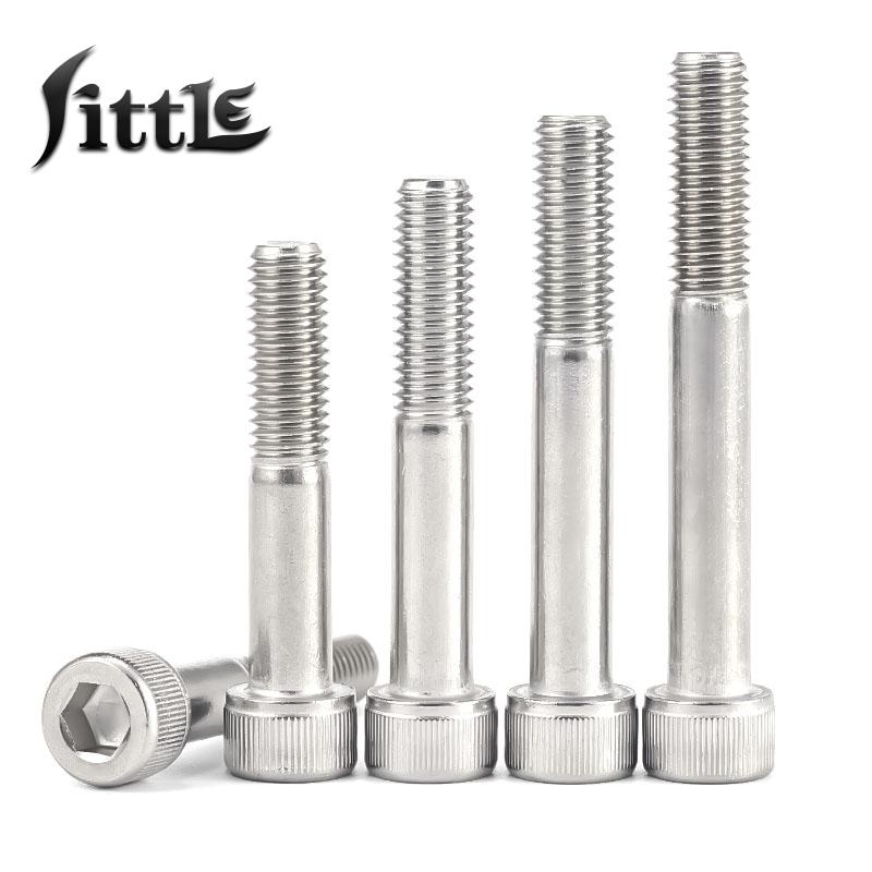 1/10 Pcs Vis 304 Half Draad Cup Hoofd Socket Cap Schroef M4 M5 M6 M8 M10 Half Draad Schouder Schroeven en Bouten Tornillos Parafuso