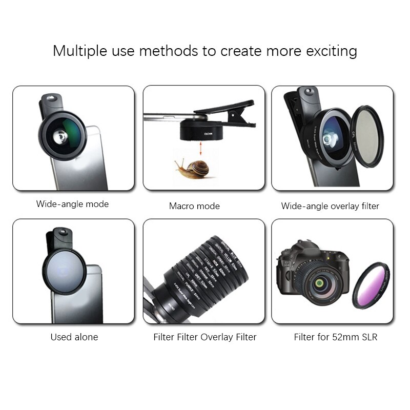 12-- in- -1- handyobjektivset, verzerrungsfrei, weitwinkel, makro, cpl-polarisationsfilter, lichtreduzierung, verlaufsfilter, für spiegelreflexkameras