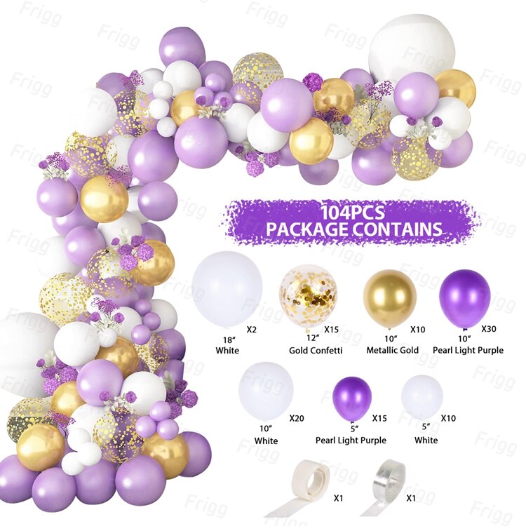 Globos de mariposa púrpura, Kit de arco de guirnalda, globo de látex, decoración para de cumpleaños, niños y adultos, globo de boda, decoración para Baby Shower: balloon 2