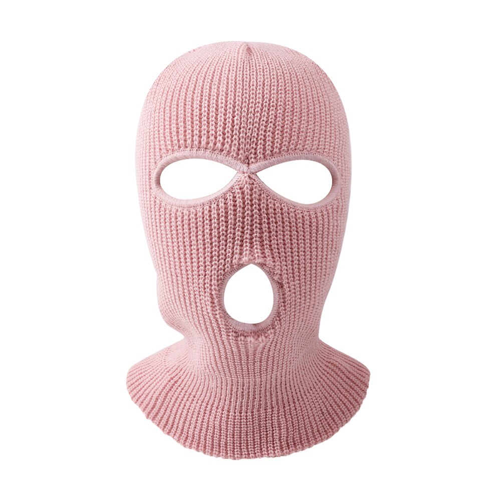 3 hull vinter varm unisex balaclava maske lue full ansiktsmaske svart strikket ski snowboard lue caps hip hop flere farger lue: A 07