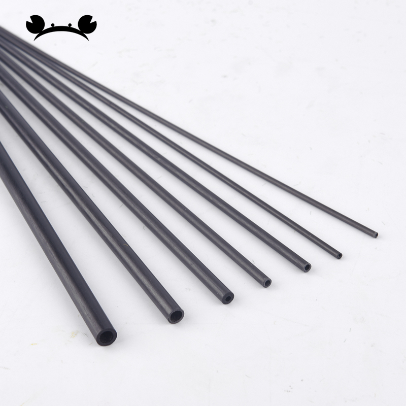 5 uds 2mm/3mm/4mm/5mm/6mm tubo hueco de fibra de carbono varilla de carbono para cometa RC avión aeromodelismo Material helicóptero tubo 200/400mm
