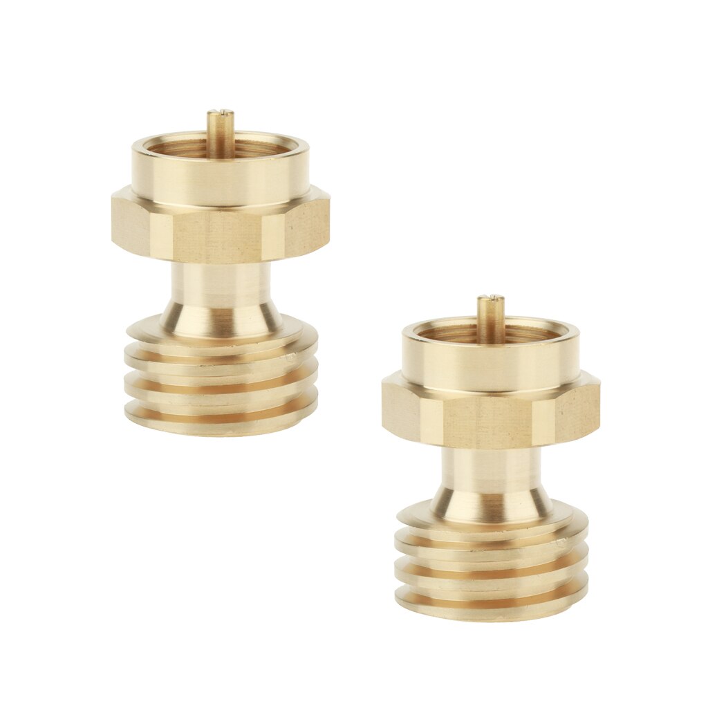 2xUniversal Brass Gas Bottle Propane Tank Adapter Converter Connector