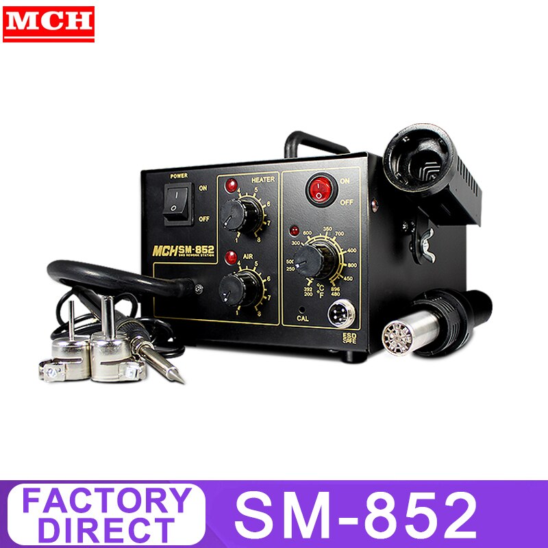 2 In 1 Soldering Station Rework Station Repair Welding Machine Soldering Iron Set PCB Desoldering Tool SM-852 SM-852D SM-702: SM-852 / 220V